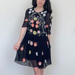 Needle & Thread Embellished Locket Smock Dress